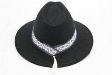 Load image into Gallery viewer, Sombrero Fedora - Negro de Gamuza