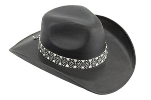 Sombrero Vaquero - Negro imitación Piel