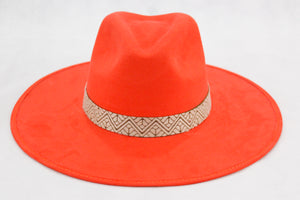 Sombrero Fedora - Rojo de Gamuza